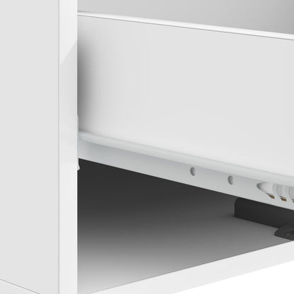 vidaXL Coffee Table High Gloss White 49 x 50 x 40 cm Engineered Wood