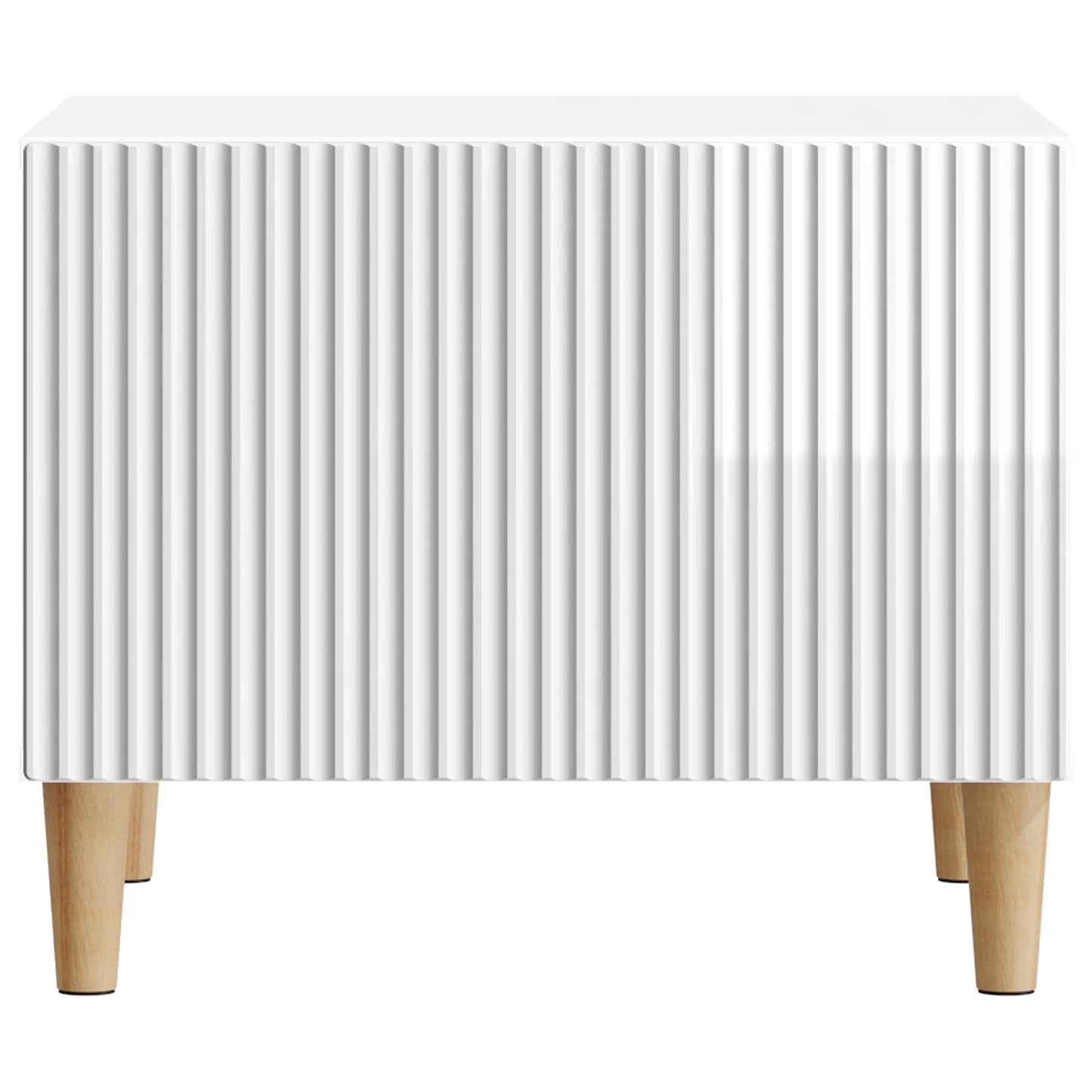 vidaXL Coffee Table High Gloss White 49 x 50 x 40 cm Engineered Wood