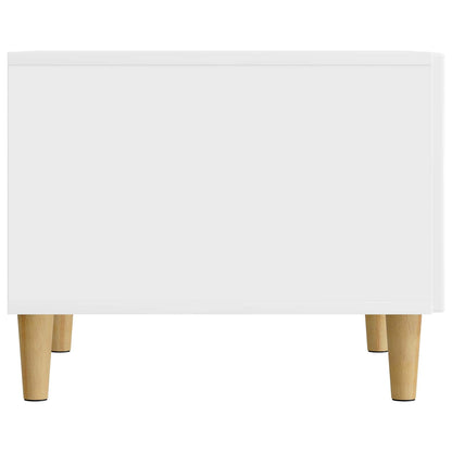 vidaXL Coffee Table High Gloss White 49 x 50 x 40 cm Engineered Wood