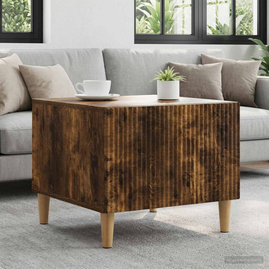 vidaXL Coffee Table Smoked Oak 49 x 50 x 40 cm Engineered Wood