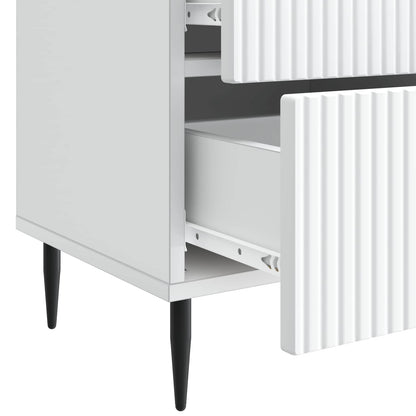 vidaXL Bedside Cabinet White 43 x 34.5 x 47.5 cm Engineered Wood