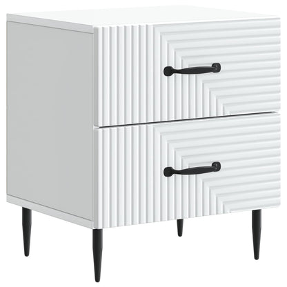 vidaXL Bedside Cabinet White 43 x 34.5 x 47.5 cm Engineered Wood