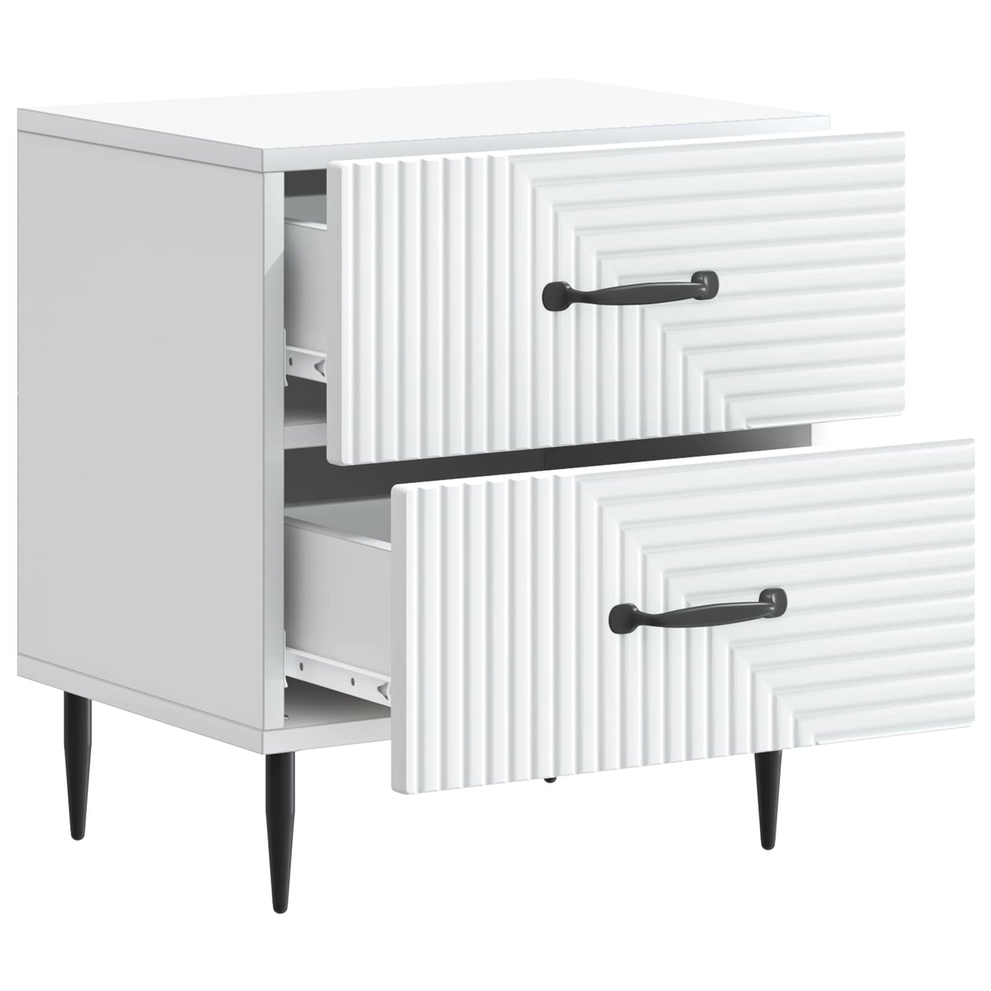 vidaXL Bedside Cabinet White 43 x 34.5 x 47.5 cm Engineered Wood