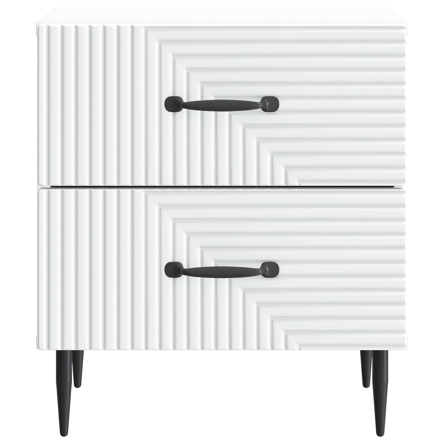 vidaXL Bedside Cabinet White 43 x 34.5 x 47.5 cm Engineered Wood
