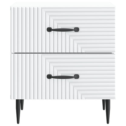 vidaXL Bedside Cabinet White 43 x 34.5 x 47.5 cm Engineered Wood