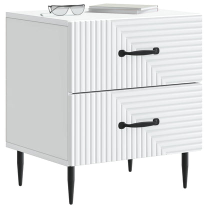 vidaXL Bedside Cabinet White 43 x 34.5 x 47.5 cm Engineered Wood