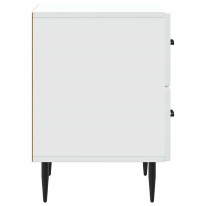 vidaXL Bedside Cabinet White 43 x 34.5 x 47.5 cm Engineered Wood