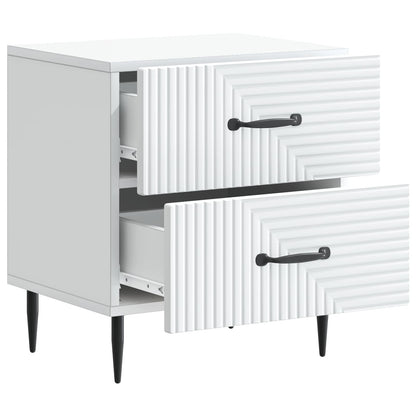 vidaXL Bedside Cabinet 2 pcs White 43 x 34.5 x 47.5 cm Engineered Wood