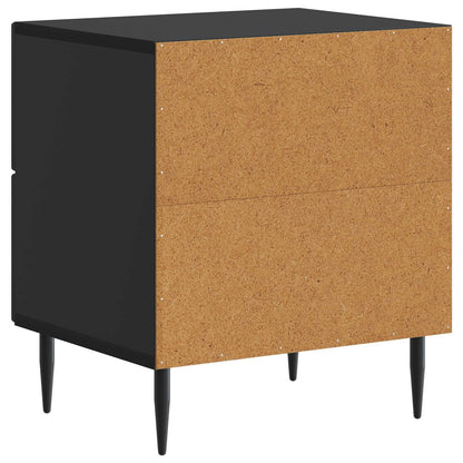 vidaXL Bedside Cabinet Black 43 x 34.5 x 47.5 cm Engineered Wood