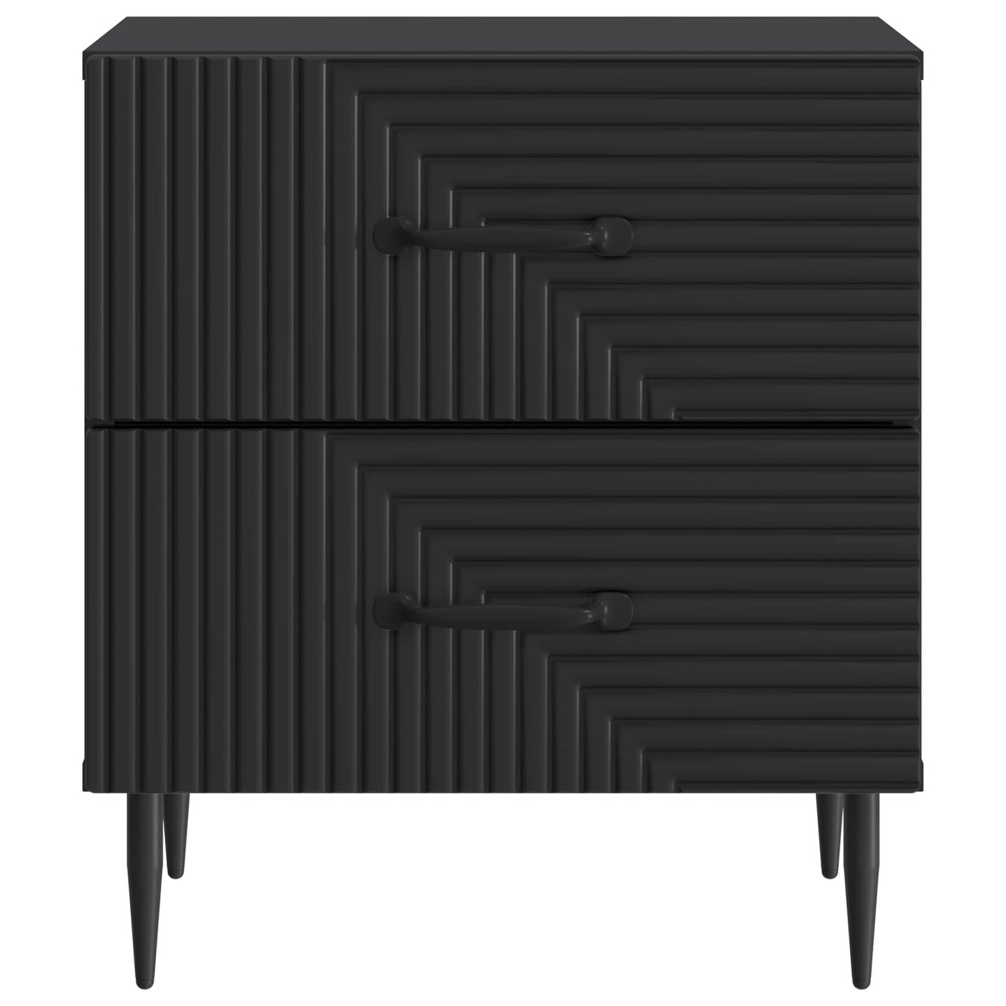 vidaXL Bedside Cabinet Black 43 x 34.5 x 47.5 cm Engineered Wood