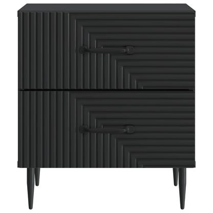 vidaXL Bedside Cabinet Black 43 x 34.5 x 47.5 cm Engineered Wood