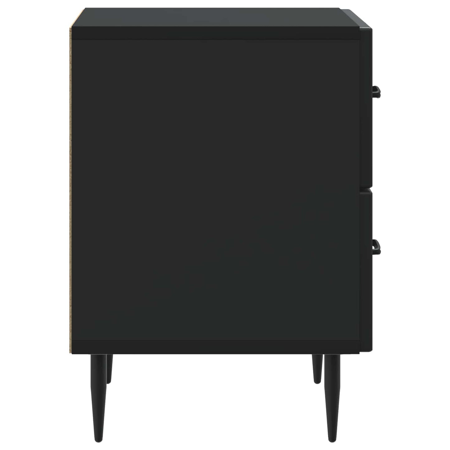 vidaXL Bedside Cabinet Black 43 x 34.5 x 47.5 cm Engineered Wood