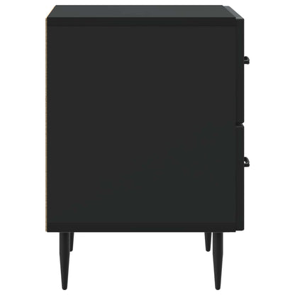 vidaXL Bedside Cabinet Black 43 x 34.5 x 47.5 cm Engineered Wood