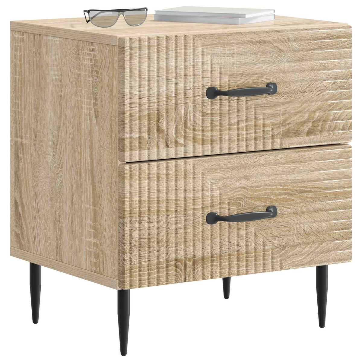 vidaXL Bedside Cabinet Sonoma Oak 43 x 34.5 x 47.5 cm Engineered Wood