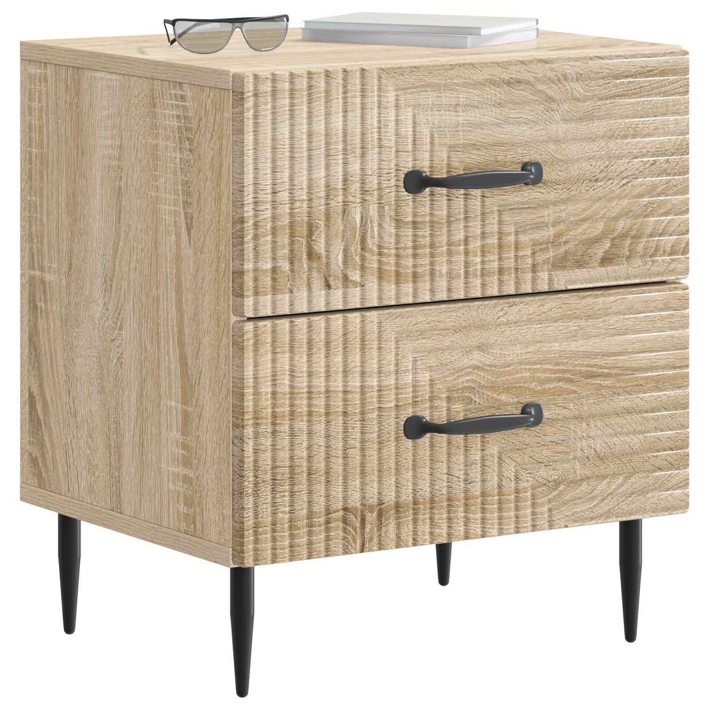 vidaXL Bedside Cabinet Sonoma Oak 43 x 34.5 x 47.5 cm Engineered Wood