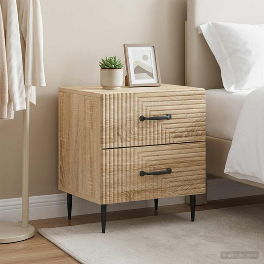 vidaXL Bedside Cabinet 2 pcs Sonoma Oak 43 x 34.5 x 47.5 cm