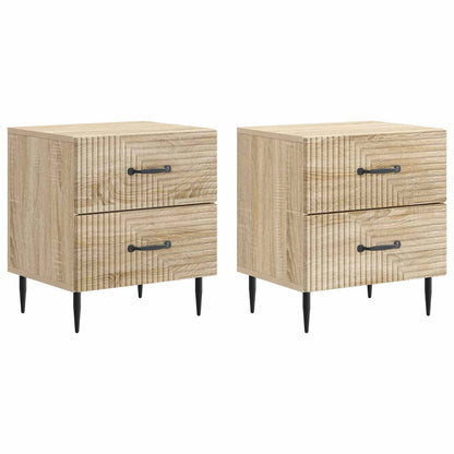 vidaXL Bedside Cabinet 2 pcs Sonoma Oak 43 x 34.5 x 47.5 cm