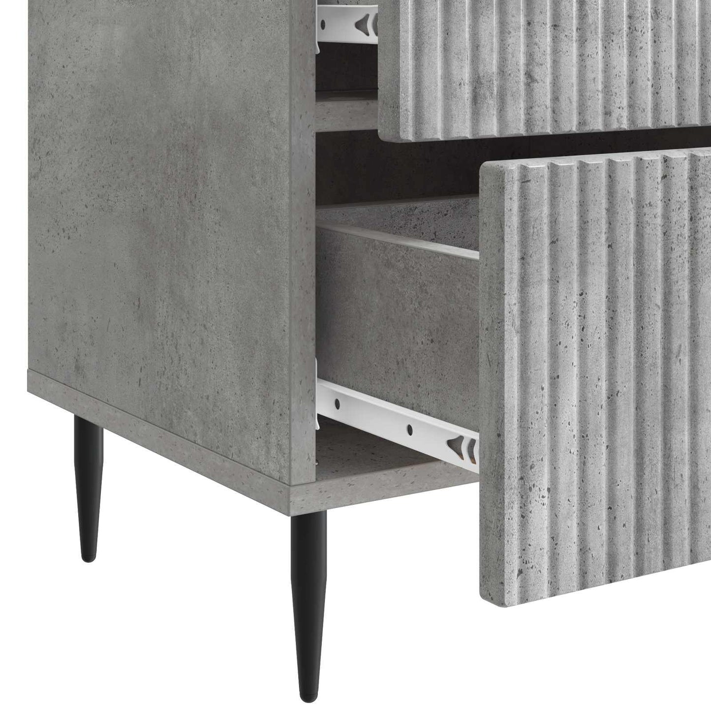 vidaXL Bedside Cabinet with Drawer Concrete Grey 43 x 34.5 x 47.5 cm
