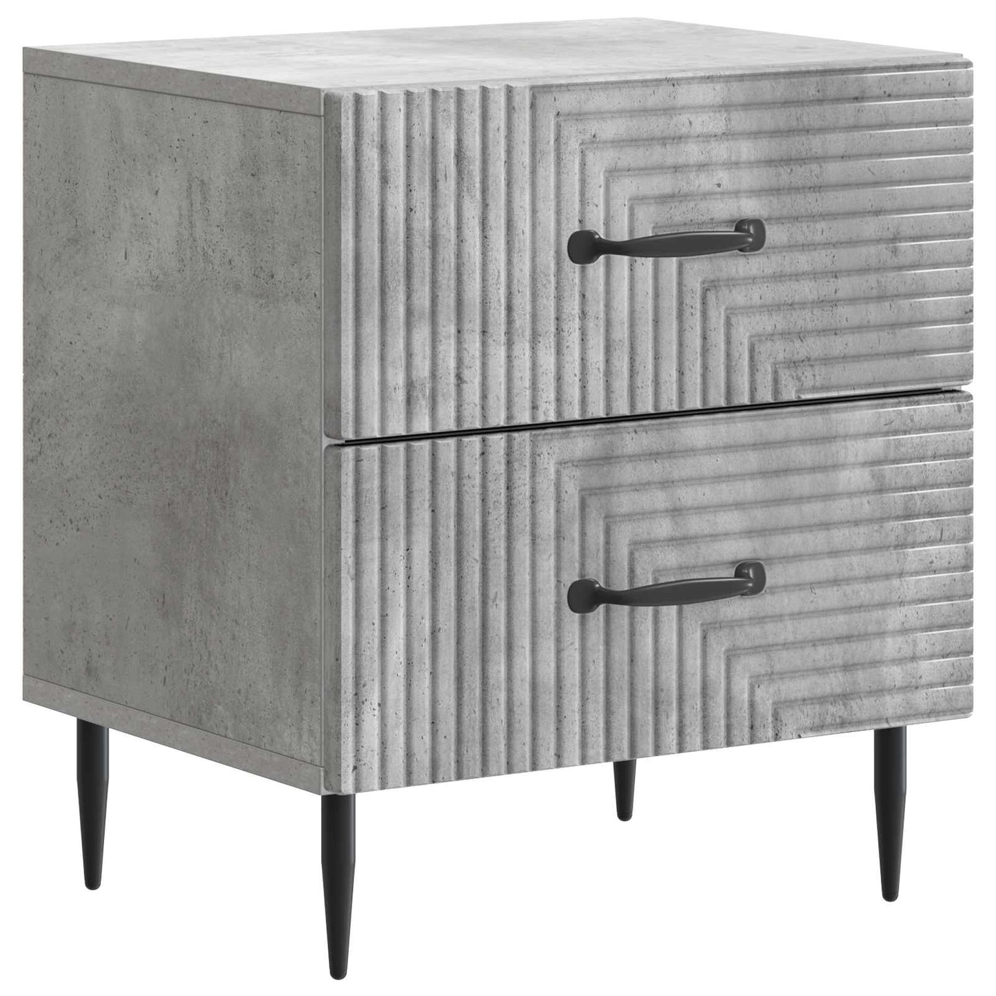vidaXL Bedside Cabinet with Drawer Concrete Grey 43 x 34.5 x 47.5 cm