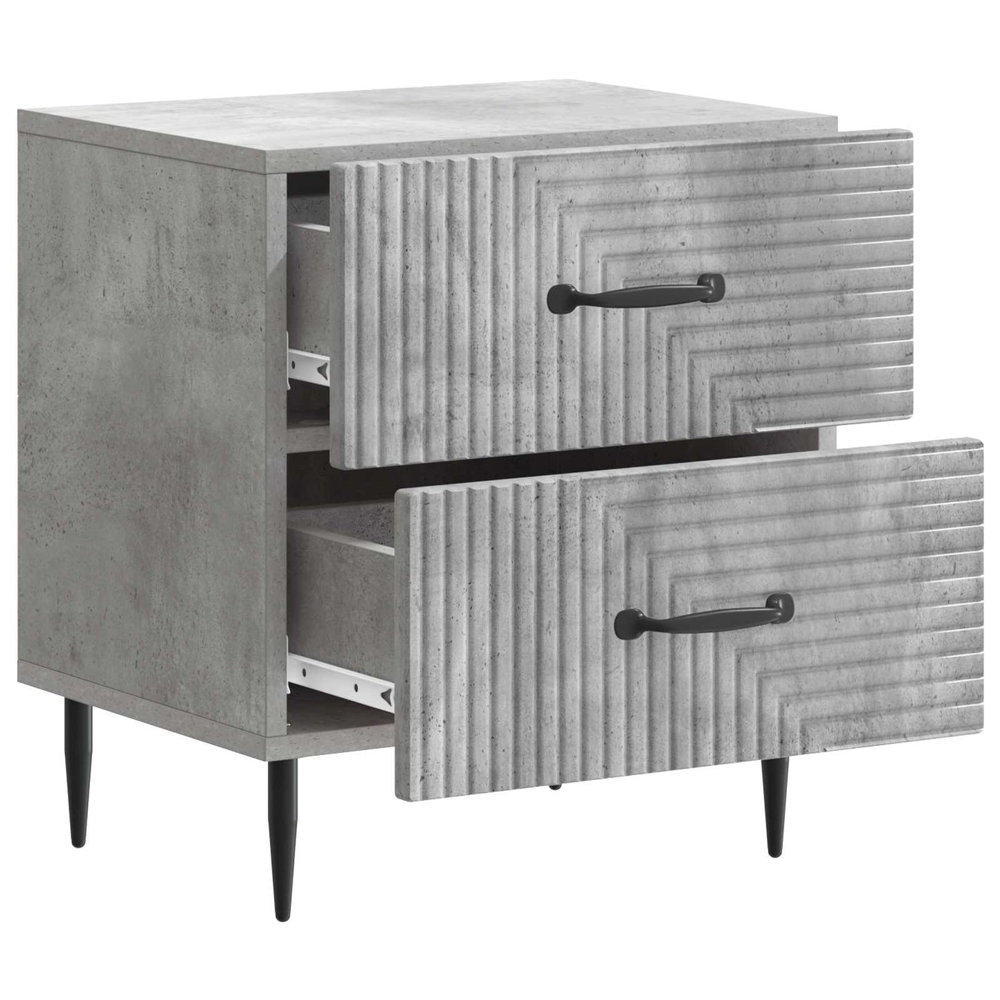 vidaXL Bedside Cabinet with Drawer Concrete Grey 43 x 34.5 x 47.5 cm