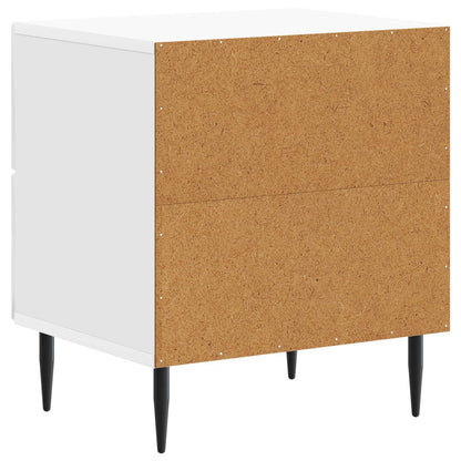 vidaXL Bedside Cabinet High Gloss White 43 x 34.5 x 47.5 cm