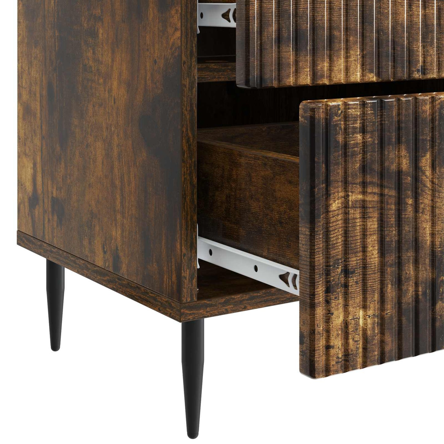 vidaXL Bedside Cabinet 2 pcs Smoked Oak 43 x 34.5 x 47.5 cm
