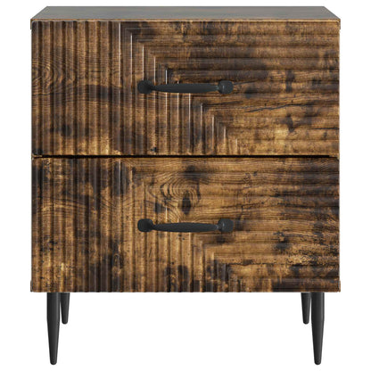 vidaXL Bedside Cabinet 2 pcs Smoked Oak 43 x 34.5 x 47.5 cm