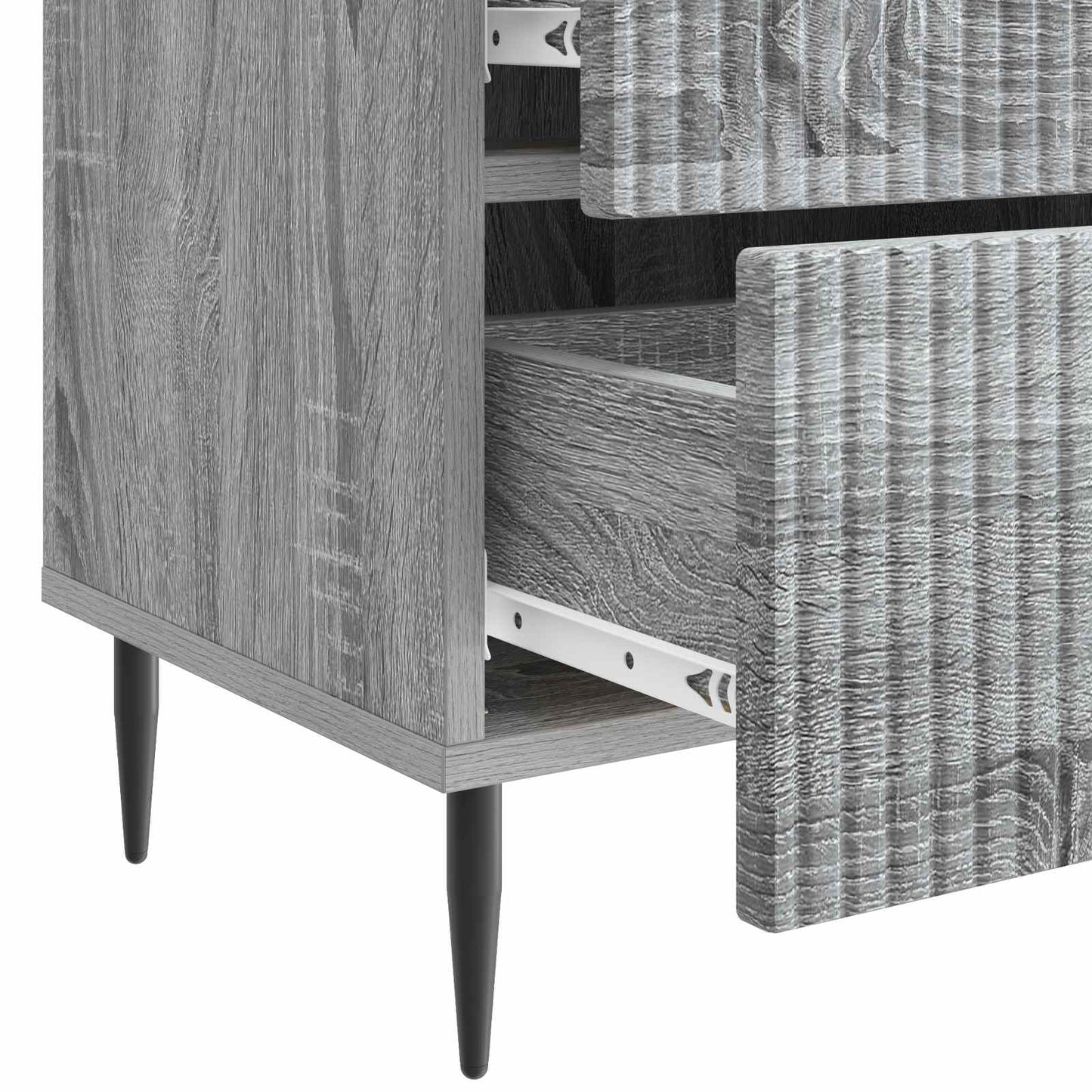 vidaXL Bedside Cabinet 2 pcs Grey Sonoma 43 x 34.5 x 47.5 cm