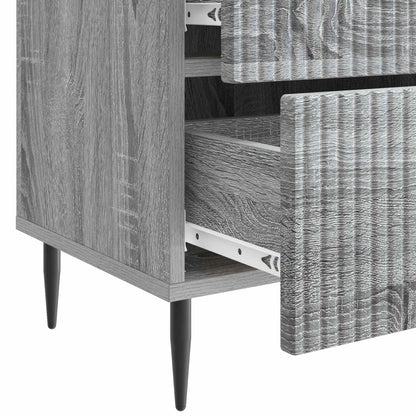 vidaXL Bedside Cabinet 2 pcs Grey Sonoma 43 x 34.5 x 47.5 cm