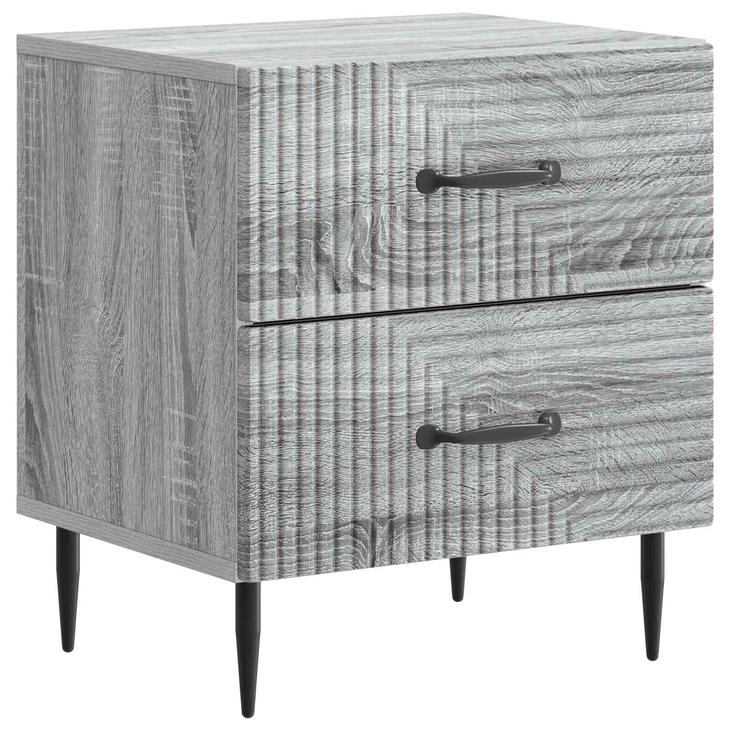 vidaXL Bedside Cabinet 2 pcs Grey Sonoma 43 x 34.5 x 47.5 cm