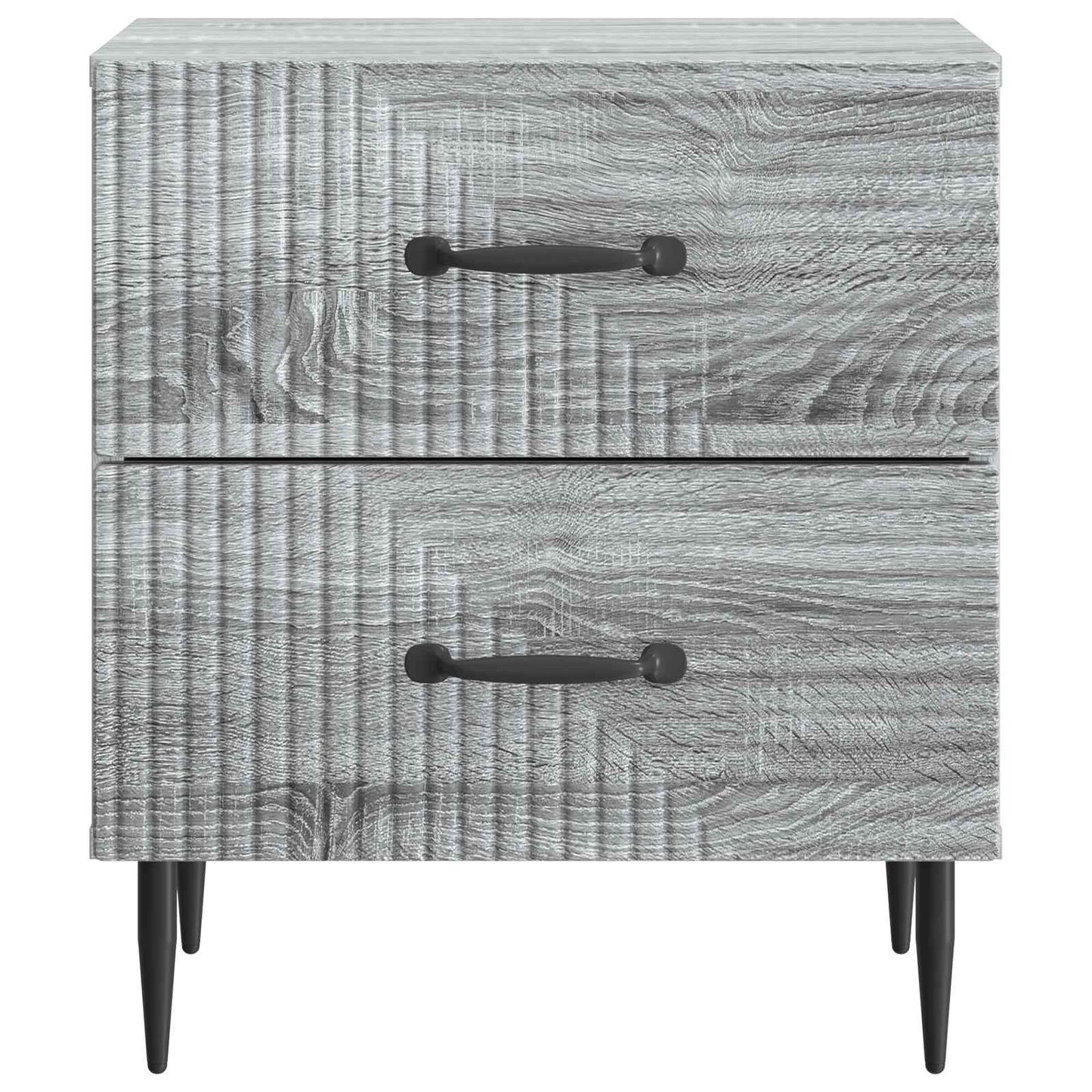 vidaXL Bedside Cabinet 2 pcs Grey Sonoma 43 x 34.5 x 47.5 cm