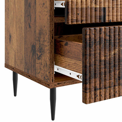 vidaXL Bedside Cabinet Old Wood 43 x 34.5 x 47.5 cm Engineered Wood