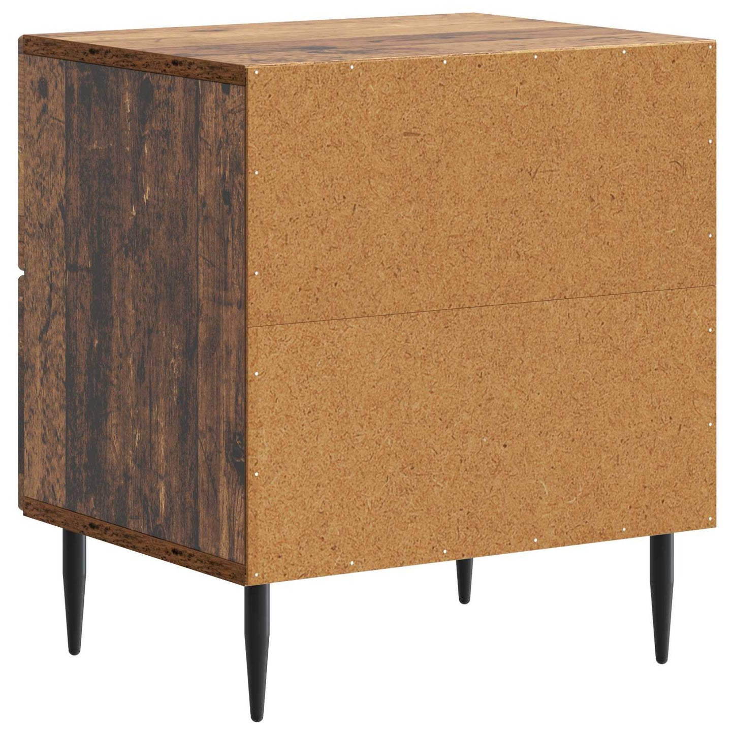 vidaXL Bedside Cabinet with Drawer 2 pcs Old Wood 43 x 34.5 x 47.5 cm