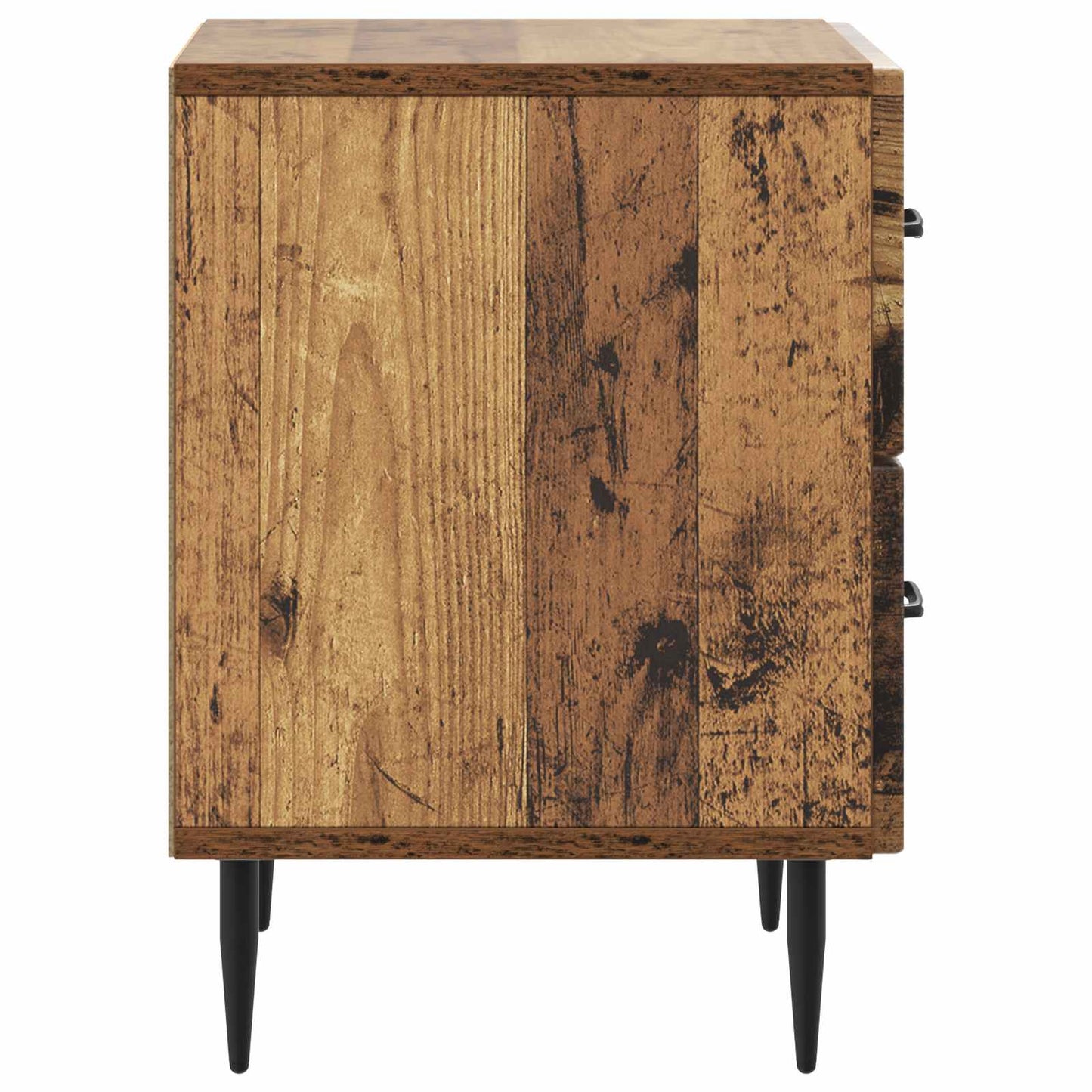 vidaXL Bedside Cabinet with Drawer 2 pcs Old Wood 43 x 34.5 x 47.5 cm