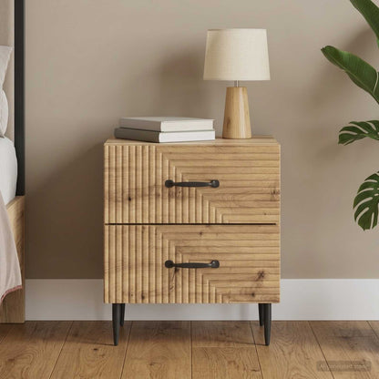 vidaXL Bedside Cabinet Artisan Oak 43 x 34.5 x 47.5 cm Engineered Wood