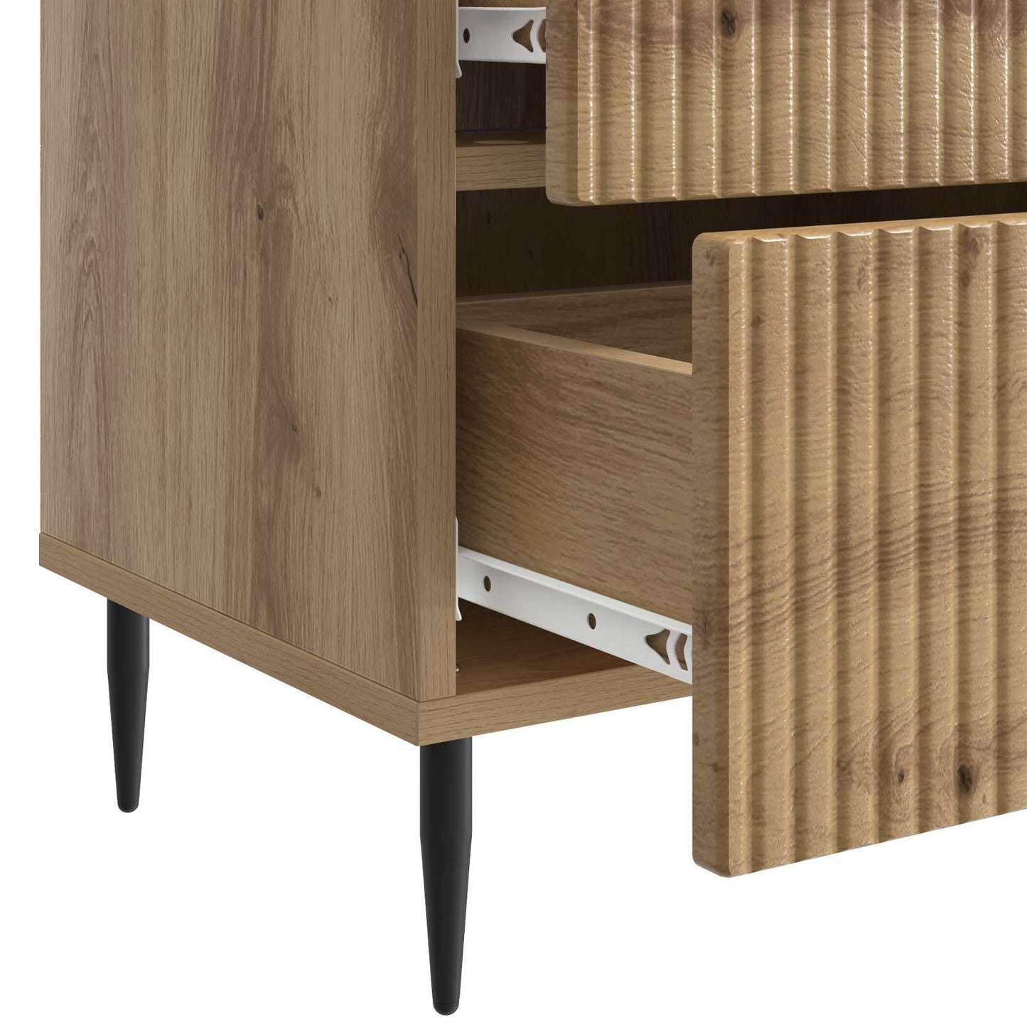 vidaXL Bedside Cabinet 2 pcs Artisan Oak 43 x 34.5 x 47.5 cm