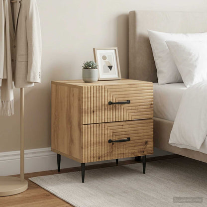 vidaXL Bedside Cabinet 2 pcs Artisan Oak 43 x 34.5 x 47.5 cm