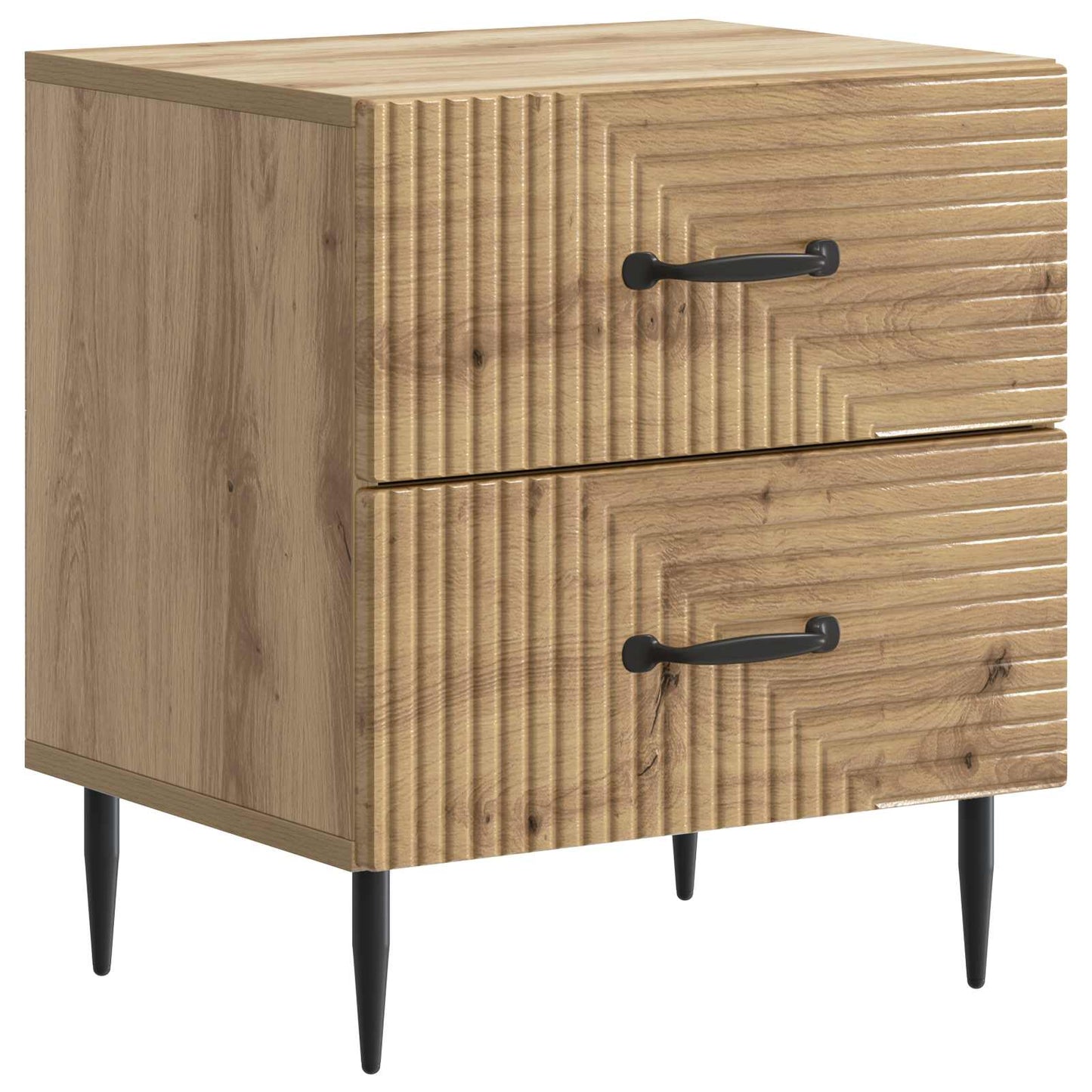 vidaXL Bedside Cabinet 2 pcs Artisan Oak 43 x 34.5 x 47.5 cm