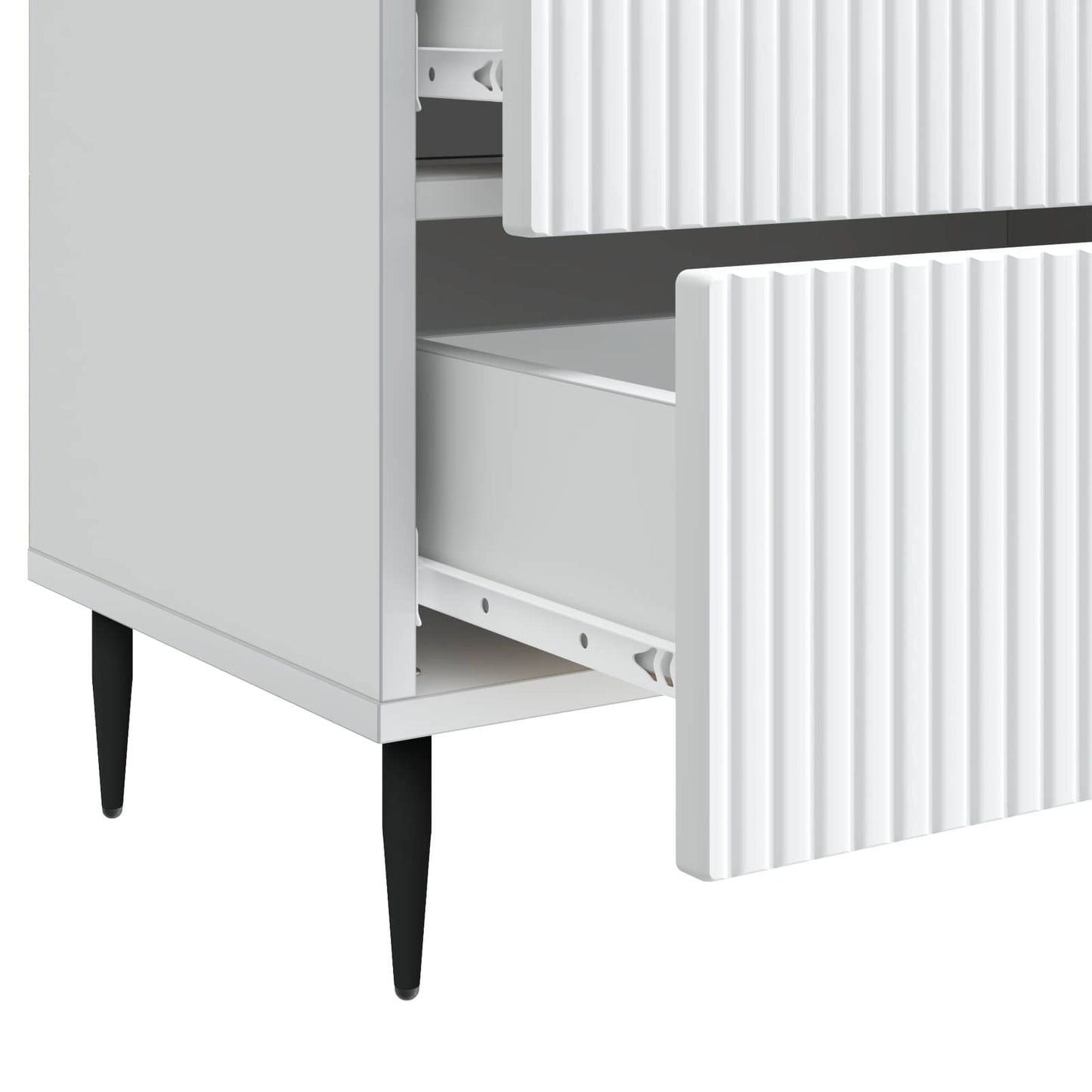 vidaXL Bedside Cabinet White 62 x 34.5 x 47.5 cm Engineered Wood