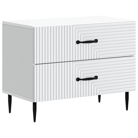 vidaXL Bedside Cabinet White 62 x 34.5 x 47.5 cm Engineered Wood