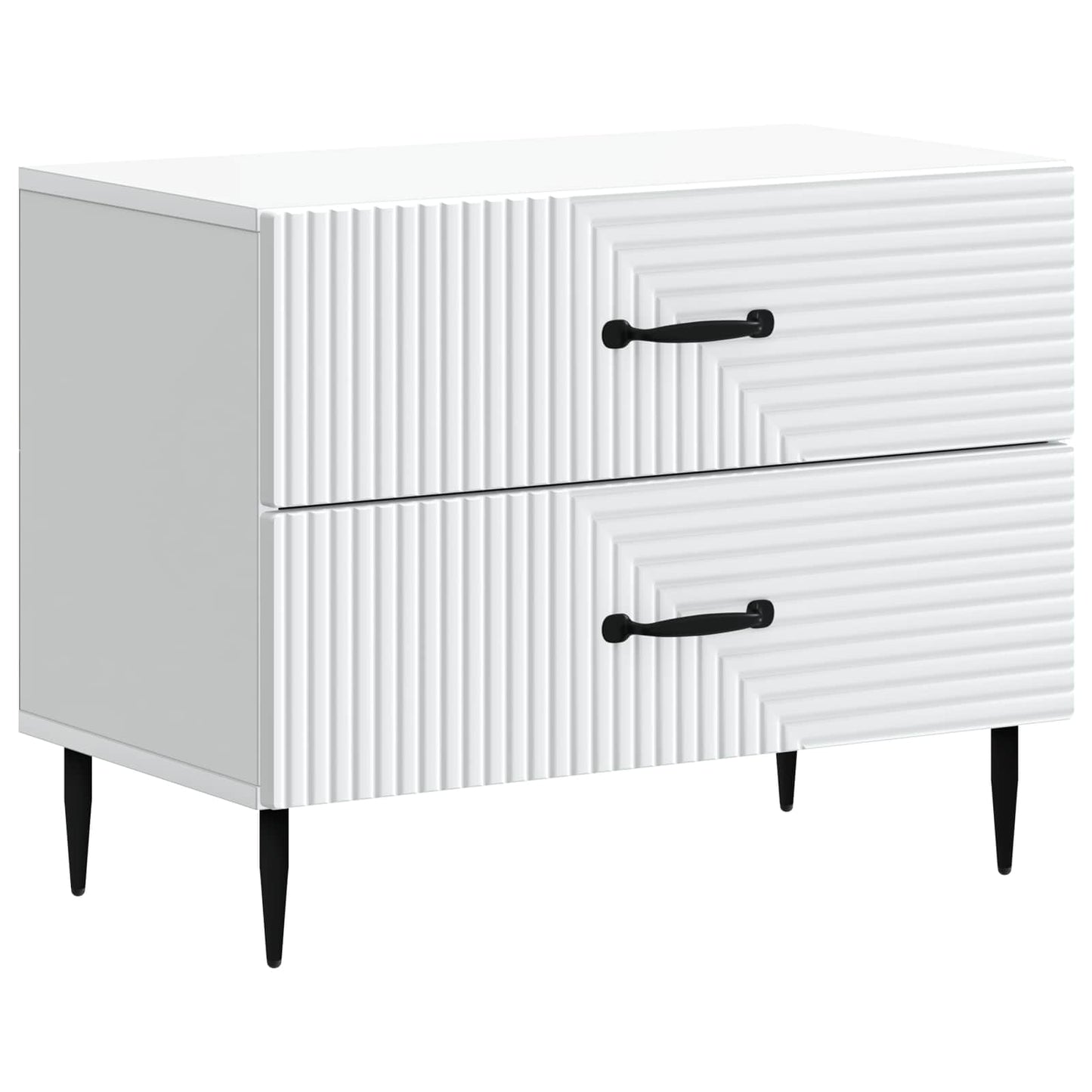 vidaXL Bedside Cabinet White 62 x 34.5 x 47.5 cm Engineered Wood