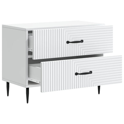 vidaXL Bedside Cabinet White 62 x 34.5 x 47.5 cm Engineered Wood