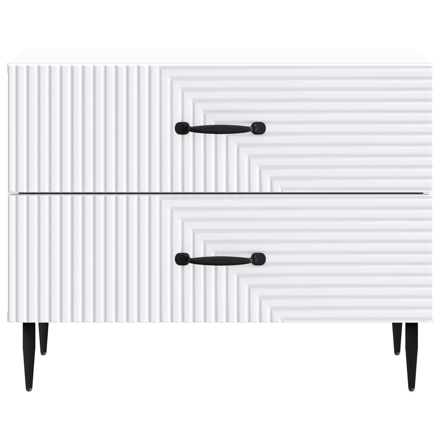 vidaXL Bedside Cabinet White 62 x 34.5 x 47.5 cm Engineered Wood