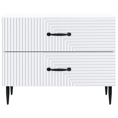 vidaXL Bedside Cabinet White 62 x 34.5 x 47.5 cm Engineered Wood