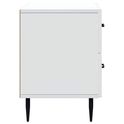 vidaXL Bedside Cabinet White 62 x 34.5 x 47.5 cm Engineered Wood