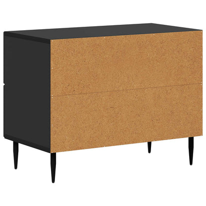 vidaXL Bedside Cabinet Black 62 x 34.5 x 47.5 cm Engineered Wood