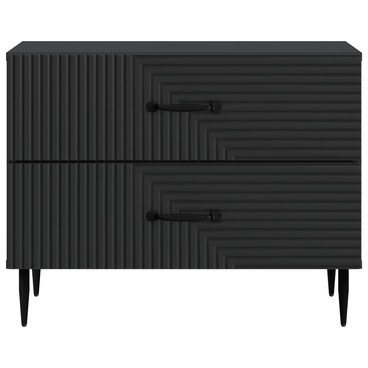 vidaXL Bedside Cabinet Black 62 x 34.5 x 47.5 cm Engineered Wood