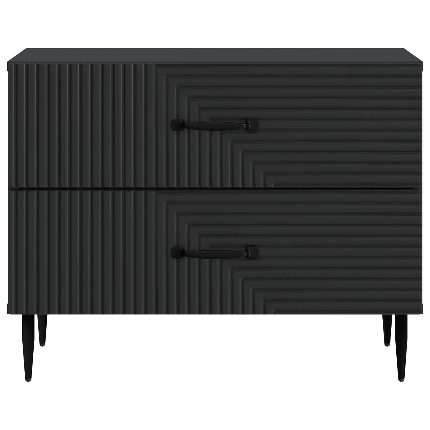 vidaXL Bedside Cabinet Black 62 x 34.5 x 47.5 cm Engineered Wood
