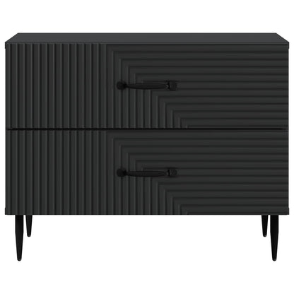 vidaXL Bedside Cabinet Black 62 x 34.5 x 47.5 cm Engineered Wood