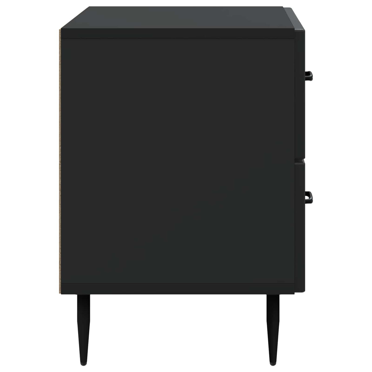 vidaXL Bedside Cabinet Black 62 x 34.5 x 47.5 cm Engineered Wood